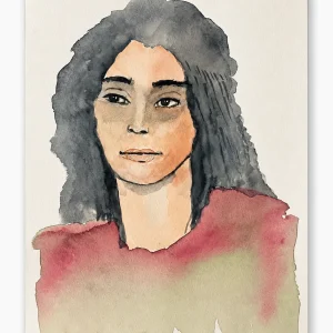 Obra 1 · Retrato en acuarela